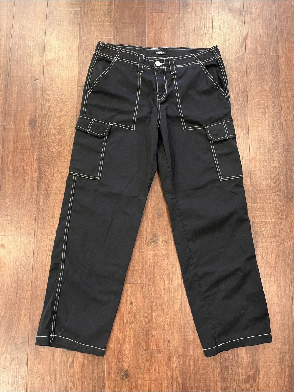 True Religion Brand Jeans Men Size 31 Cargo Pants Jet Black